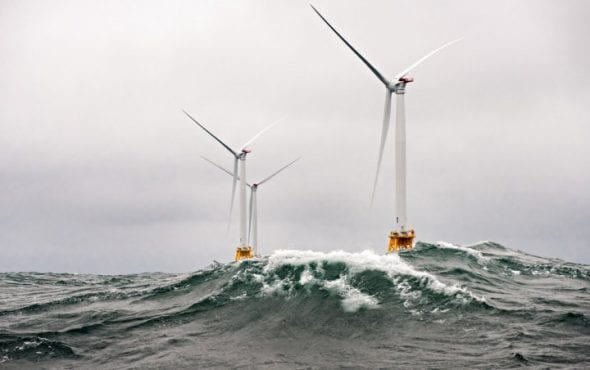 The Block Island Wind Farm, America's first offshore wind farm, was built by Deepwater Wind and began operating in 2016. Source: Climate Central