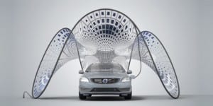 Volvo’s solar charging station that fits into the car boot
