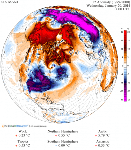 With Arctic freezer door open, frigid air drains into US