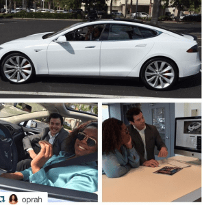 So, Oprah bought a Tesla