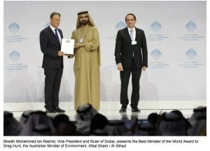 Greg Hunt wins “world’s best minister” award in Dubai