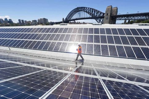 solar renewable energy australia suntech rooftop sydney company theatre panel power australian pv dollars billion half largest manufacturer credit installations