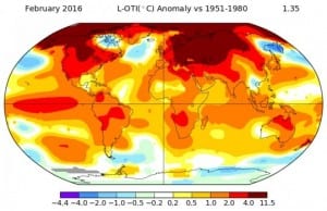 February blows away global heat record