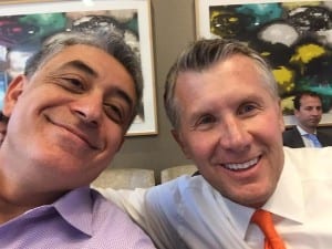 SunEdison chief Ahmad Chatila pictured during happier times with Vivant CEO Greg Butterfield. Source: Twitter
