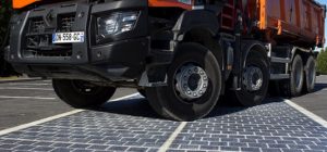 Solar roadway under construction in France