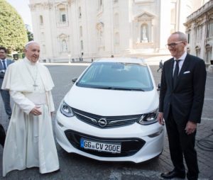 Pope Francis gets an all-electric vehicle