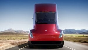 Elon Musk unveils the long range Tesla Semi electric truck