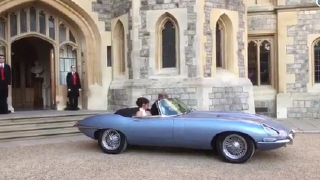 Jaguar E-Type: Royal newly-weds stun crowds with electrifying style