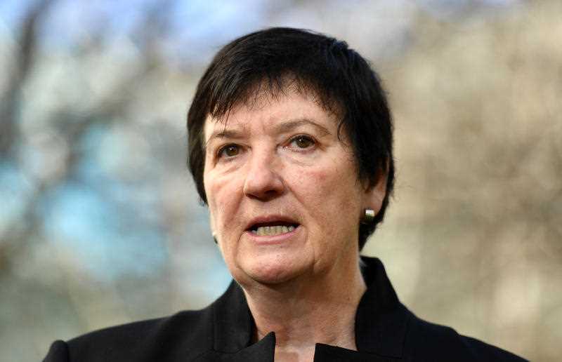 Business Council of Australia Chief Executive Jennifer Westacott at a press conference at Parliament House in Canberra