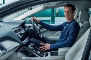 Tennis champ Andy Murray goes electric with Jaguar I-PACE