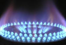 gas stove burning gas