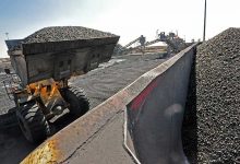 Coal being driven and dumped by a front loader dealer - optimised