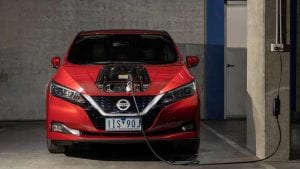 Nissan says Leaf can be home energy source, but Tesla big battery “waste of resources”