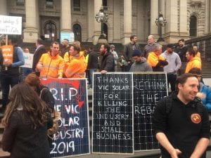 “We’re hurting” – Solar industry rallies against rooftop rebate in Victoria