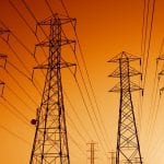Electric Power Transmission Lines at Sunset demand response - optimised
