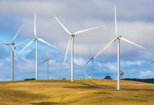 pipeline bango wind farm Wind turbines creating renewable energy on cattle farm ping - optimised