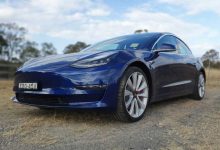 The Tesla Model 3 hits Australian country roads. Credit: Bridie Schmidt