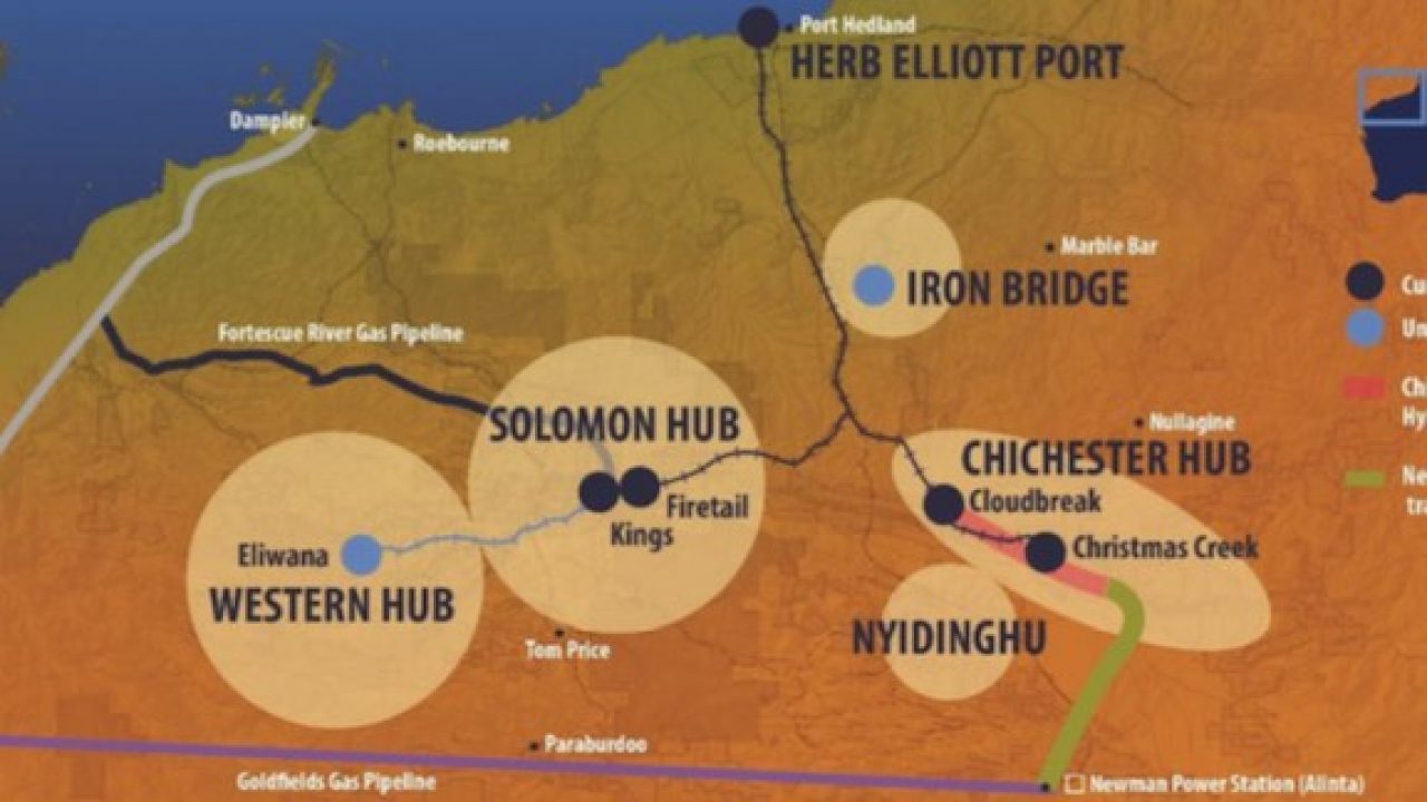 Eliwana Project Location Map Fortescue Signs Up To Alinta Plans To Use Solar To Power Huge Iron Ore  Mines | Reneweconomy