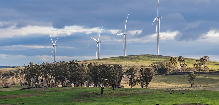 crookwell stage 3 wind Countryside landscape and wind farm - optimised