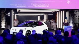 VW rolls first electric ID.3 off new production line, looks to global domination