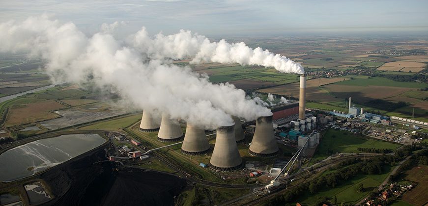 data Aerial of cooling Towers coal power station emissions options - optimised