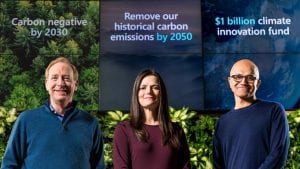 Microsoft pledges to go ‘climate negative’, and remove 45-years of company emissions