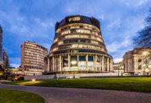 The New Zealand "beehive", home to the NZ executive.