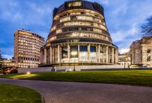 The New Zealand "beehive", home to the NZ executive.