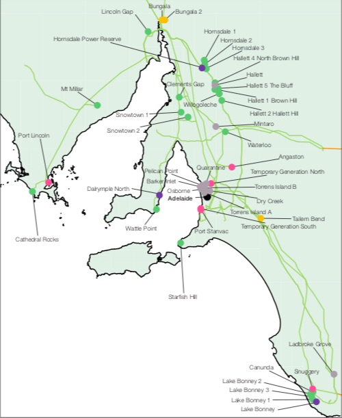 Graph of the Day: Map of South Australia generation - wind, solar ...