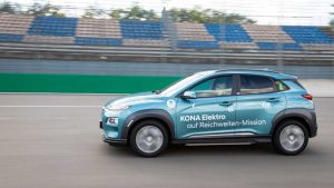 Three unmodified Kona Electrics drive more than 1,000km on single charge