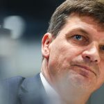 Federal Energy Minister Angus Taylor at the National Press Club. AAP Image/Lukas Coch