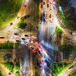 Aerial View of City during Night Time - optimised Indonesia sodium batteries