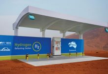 Mock up of the planned hydrogen refuelling station (supplied).