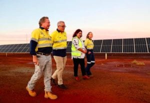 Breakthrough event: Prime minister Scott Morrison visits a solar farm