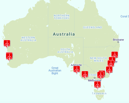 wind turbine farm map