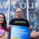Greenpeace Australia Pacific General Counsel Katrina Bullock, CEO David Ritter and Senior Campaigner Glenn Walker. (Supplied).