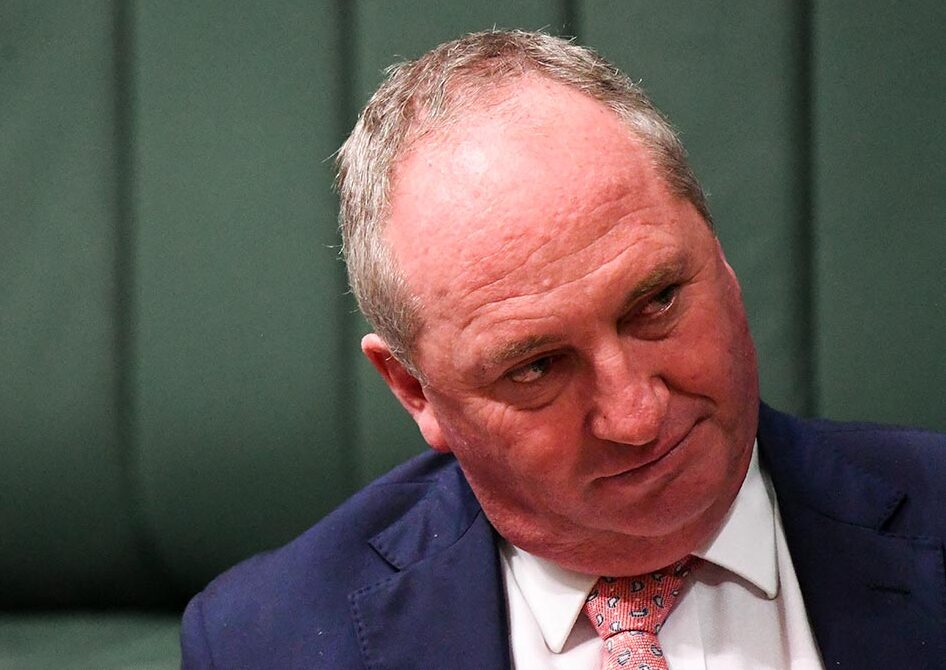 Nationals leader, and deputy prime minister, Barnaby Joyce in parliament. (AAP Image/Lukas Coch)