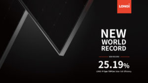 Longi sets 25.19% record for P-Type TOPCon cell efficiency