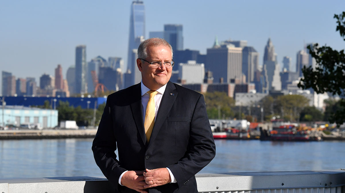 Scott Morrison in New York. (AAP Image/Mick Tsikas)