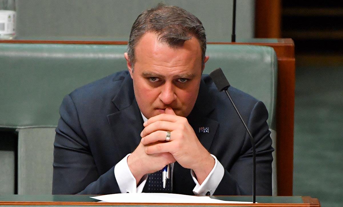 Newly appointed Assistant minister for industry energy emissions reduction Tim Wilson. (AAP Image/Mick Tsikas)