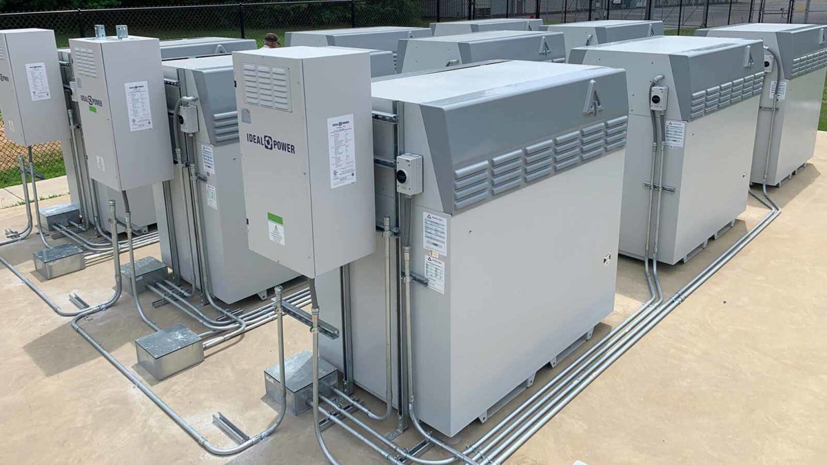 Vanadium flow batteries produced by Invinity (supplied).