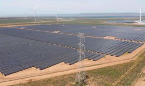 Rare photo shows Australia’s biggest wind solar hybrid facility taking shape