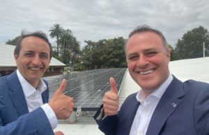 Wilson and Sharma celebrate subsidised solar for Double Bay sailing club