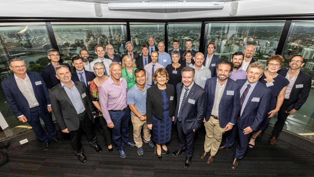 Griffith vice chancellor professor Carolyn Evans with CAEEPR members at the launch of the new research group. (Photo credit: Griffith Business School).