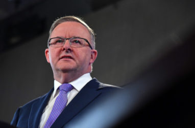 Anthony Albanese at the National Press Club, Canberra. AAP Image/Mick Tsikas