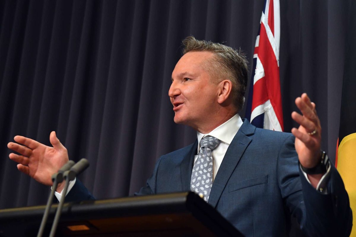 Minister for Climate Change and Energy Chris Bowen speaks to media during a press conference at Parliament House in Canberra, Thursday, June 2, 2022. (AAP Image/Mick Tsikas) NO ARCHIVING