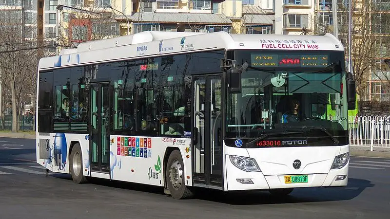 Hydrogen fuel cell bus