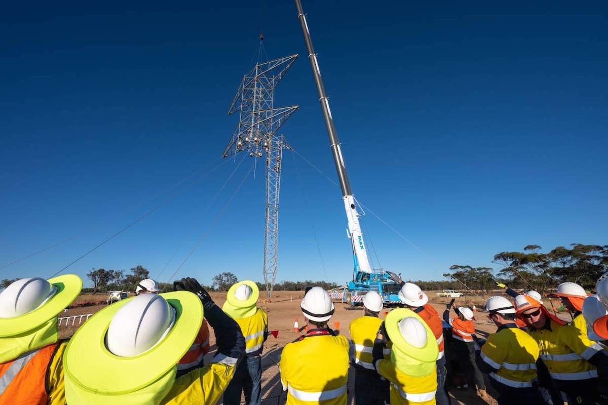 First towers go up in Australia s biggest electricity transmission