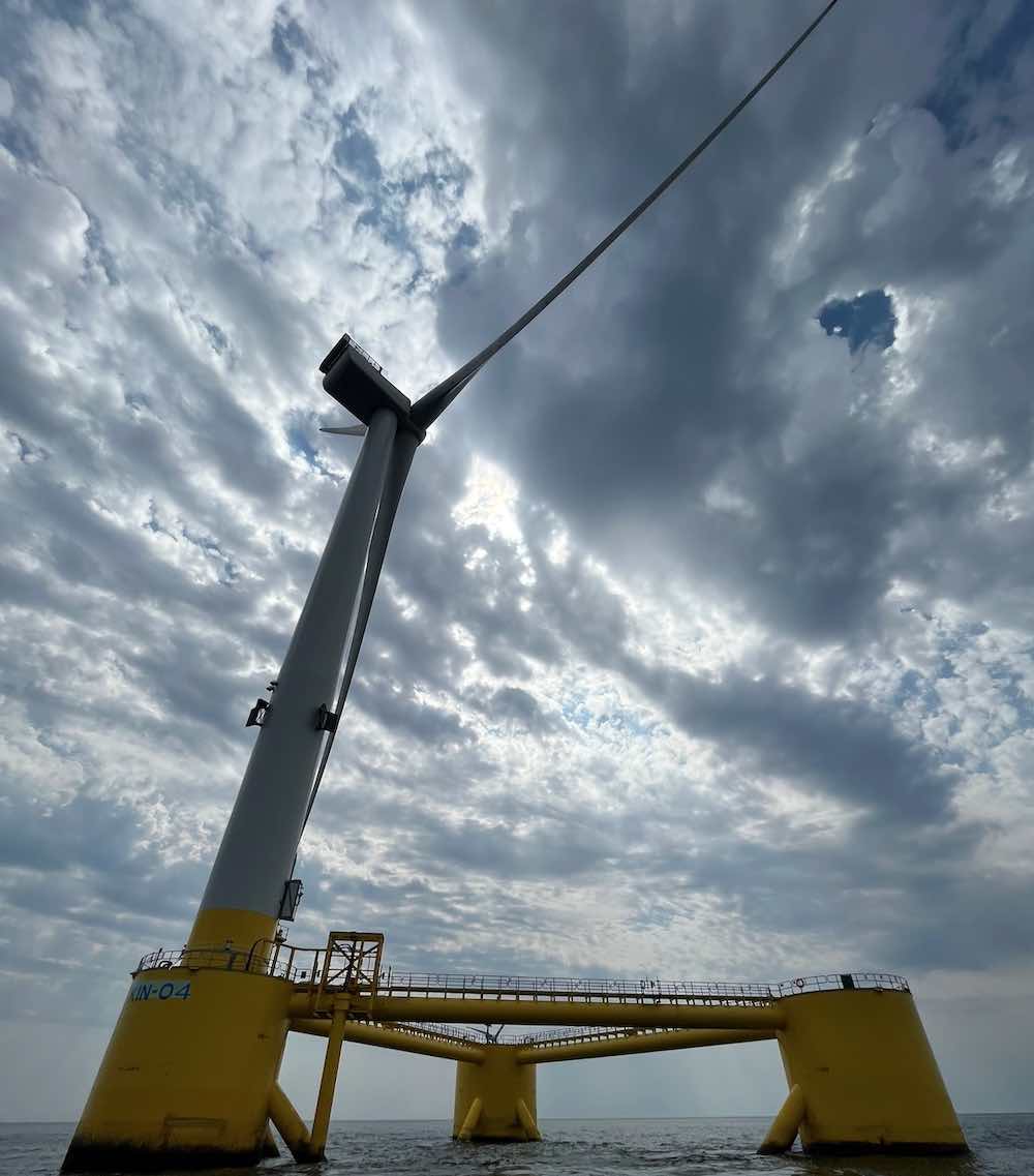 a turbine from the Kincardine Offshore Wind Farm. Simply Blue Group.