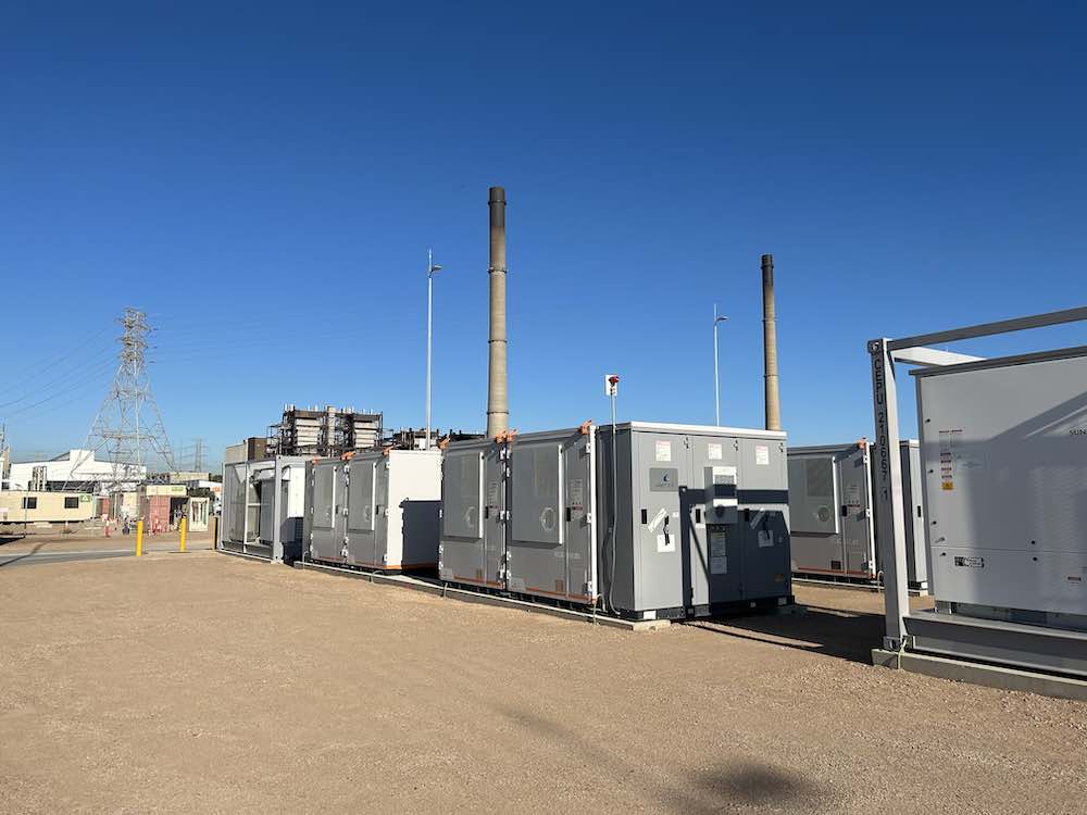 Torrens battery and gas flue stacks